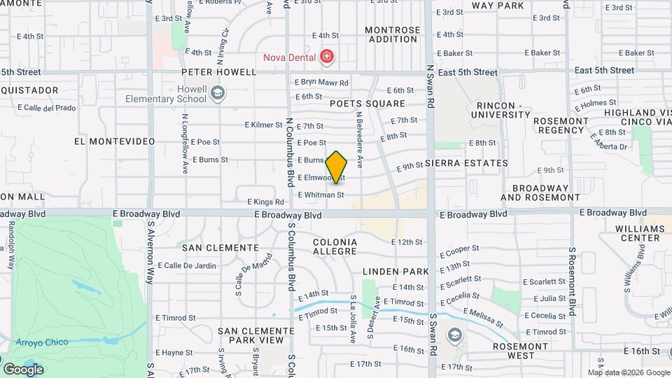 4413 E Whitman St Map and Location Details