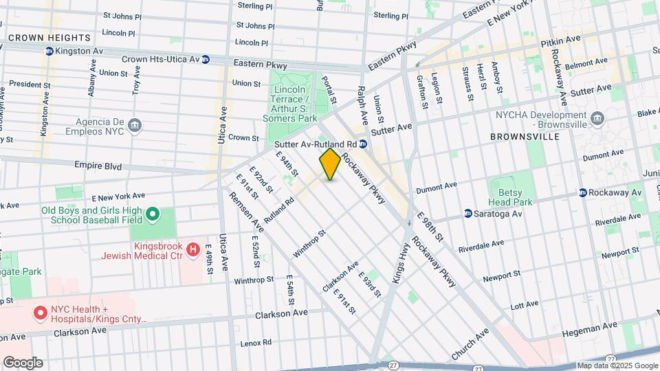 117 E 95th St Map and Location Details