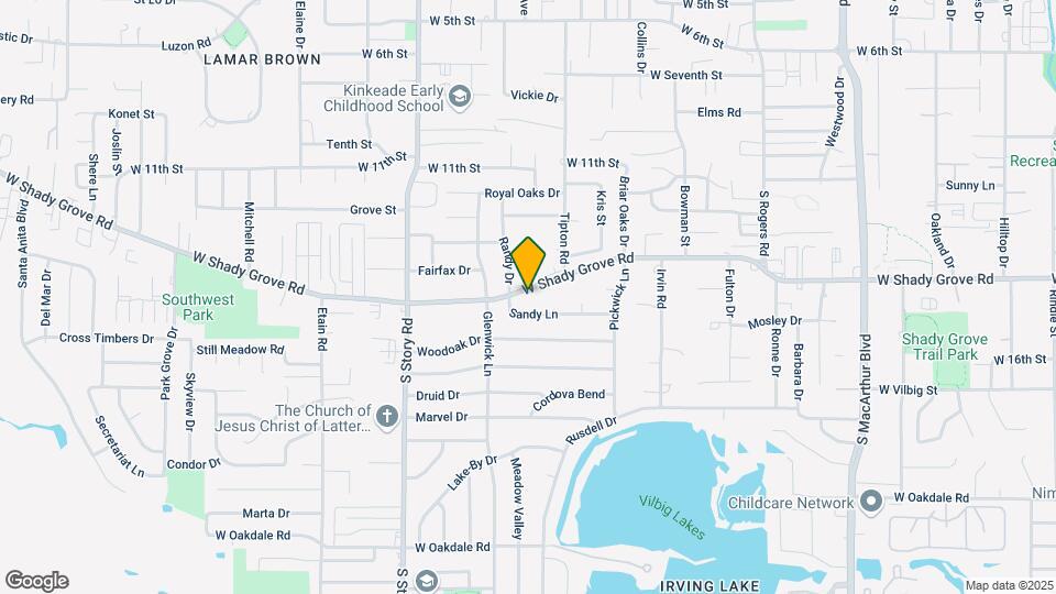2108 W Shady Grove Rd Mapa y Detalles de la Ubicación