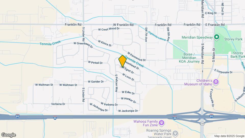1075 W Egret Dr Mapa y Detalles de la Ubicación