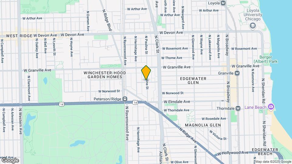 1704 W Glenlake Ave Map and Location Details