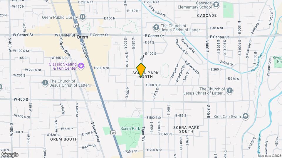 260 S 400 E Map and Location Details