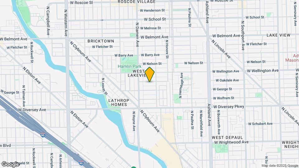1921 W Oakdale Ave, Unit 1 Map and Location Details