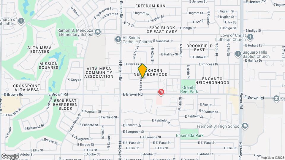 6134 E Glencove St, Unit 1 Mapa y Detalles de la Ubicación