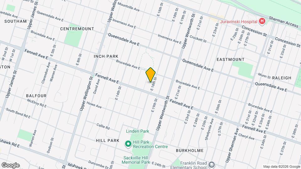 282 E 18th St Map and Location Details