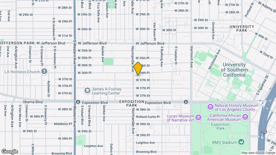 1367 W 37th St Mapa y Detalles de la Ubicación