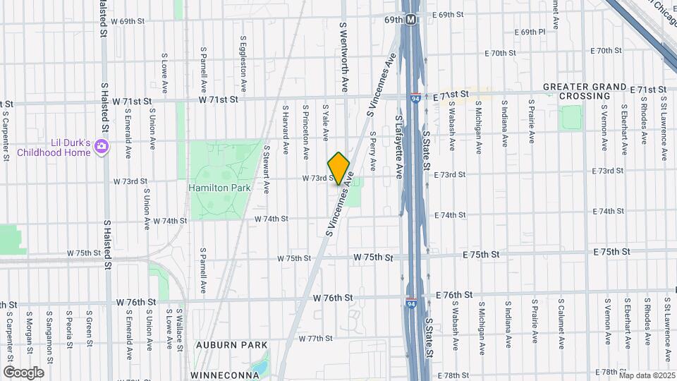 7320 S Vincennes Ave Map and Location Details