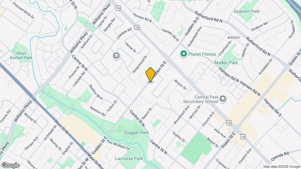 153 Vodden St E Map and Location Details