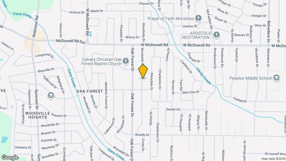 2952 Woodside Dr Mapa y Detalles de la Ubicación