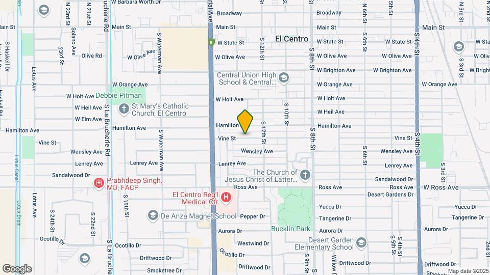 1256 Vine St Map and Location Details