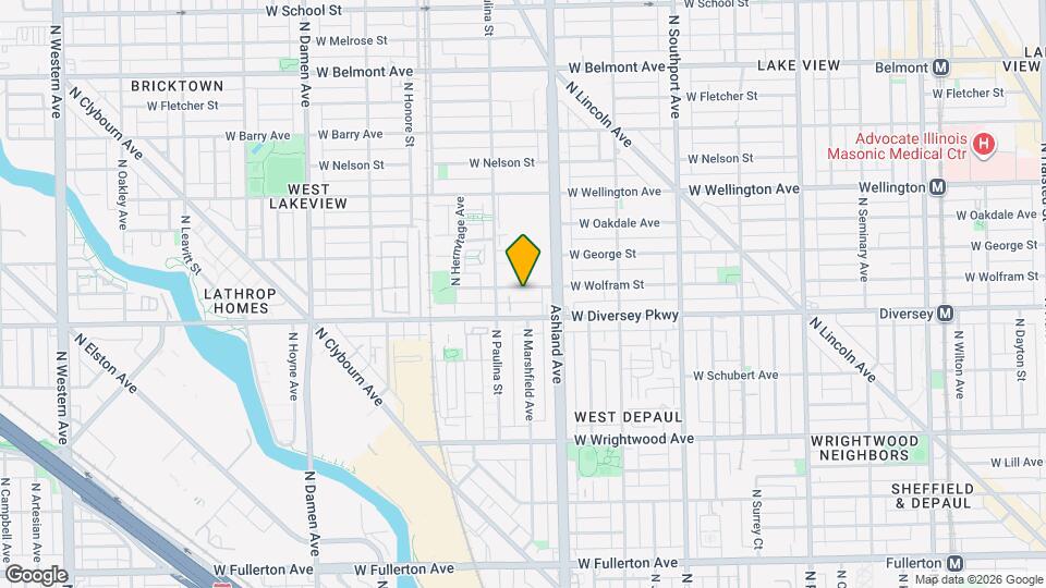 1633 W Wolfram St Map and Location Details