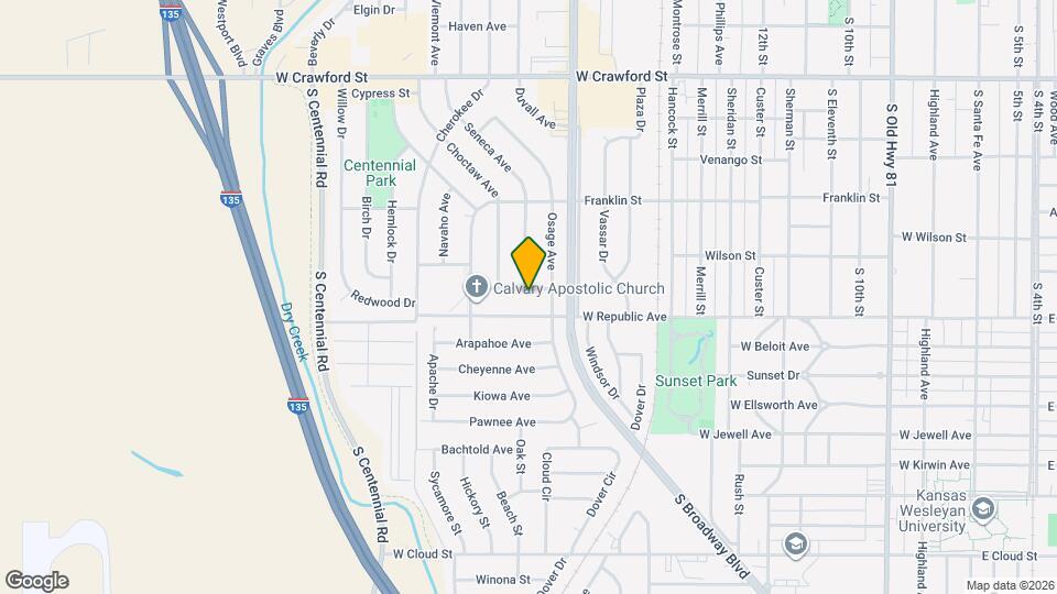 1333 Ponca Ave Map and Location Details