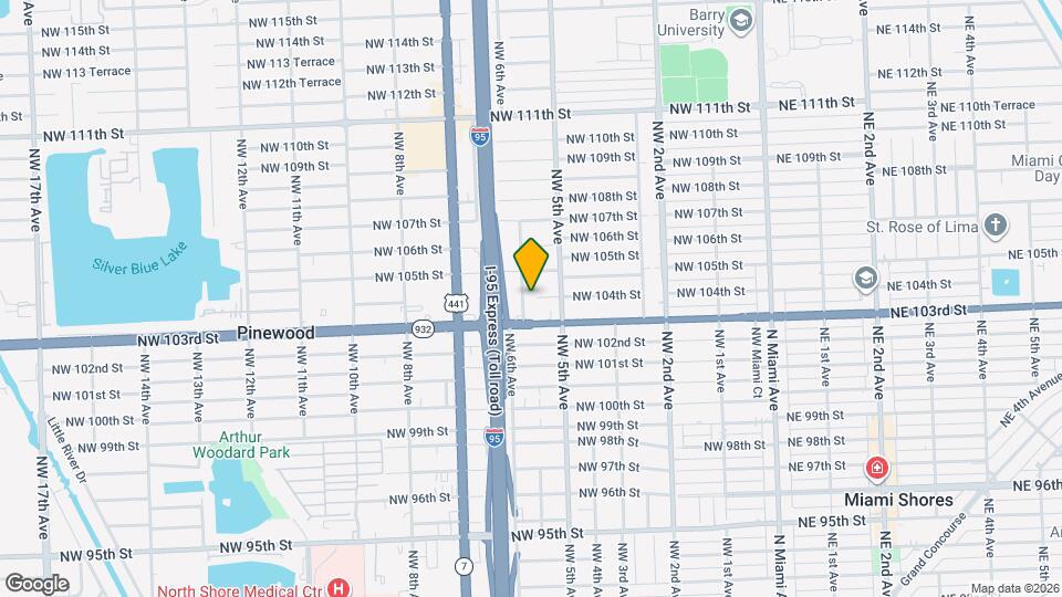 10341 NW 6th Ave Map and Location Details