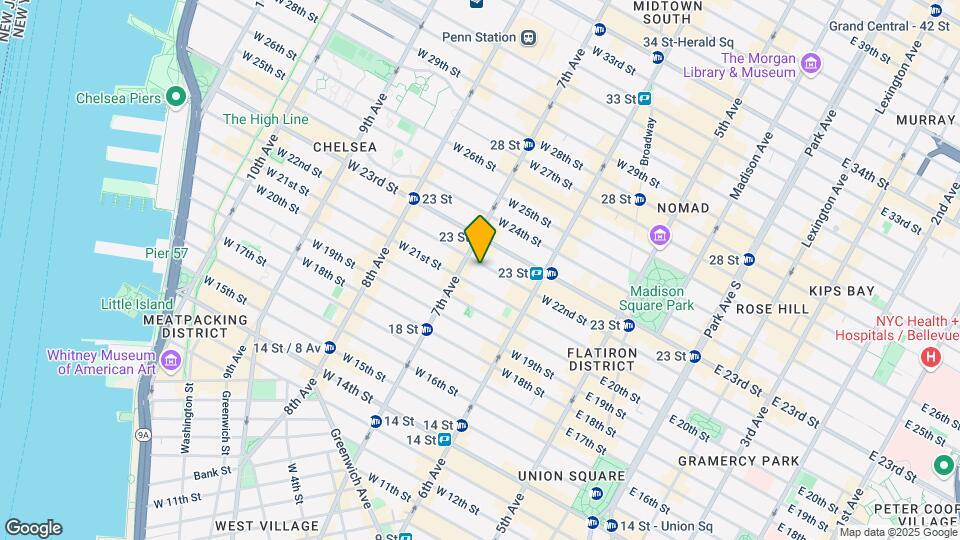 160 W 22nd St Map and Location Details