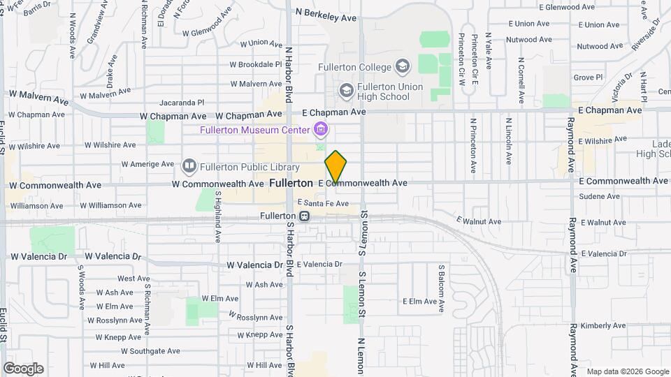 Fullerton City Lights Map and Location Details