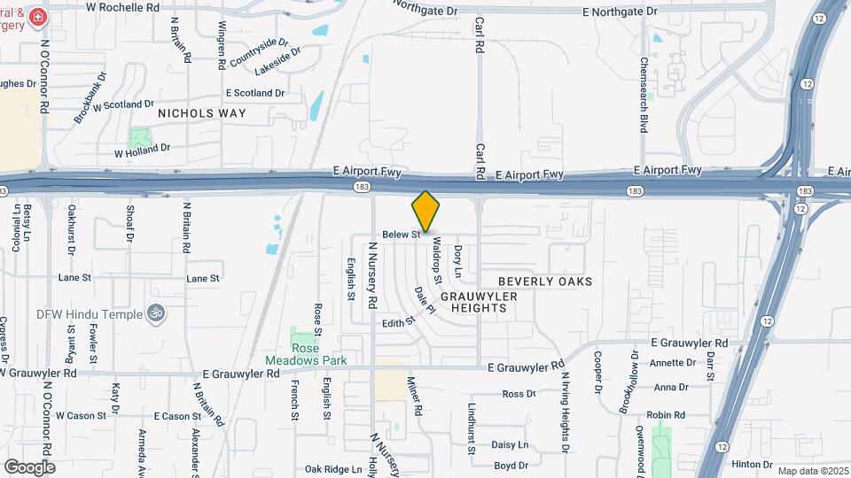 1106 Belew St Map and Location Details