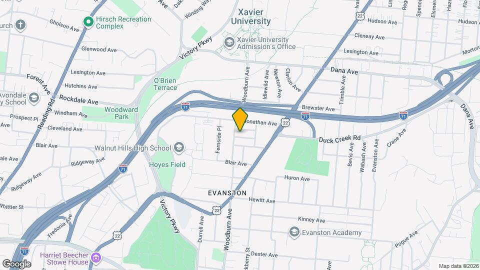 1610 Clarewood Ave Map and Location Details