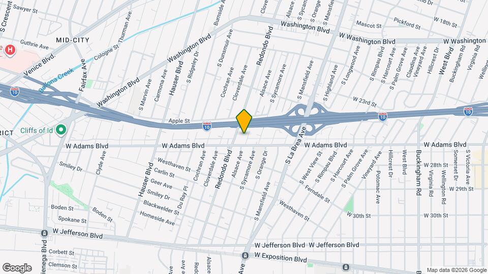 2535 Alsace Ave Map and Location Details