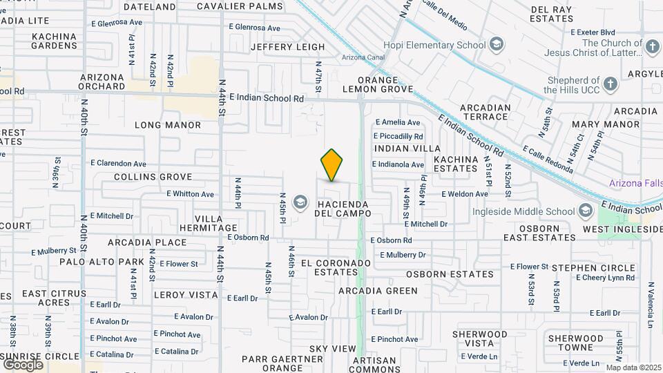 4721 E Clarendon Ave Map and Location Details