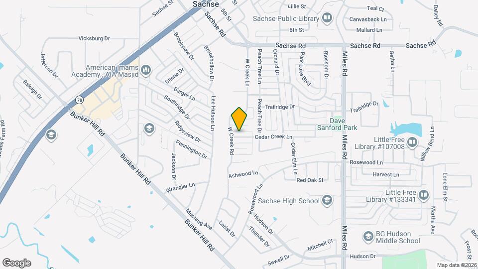 3313 Cedar Creek Ln Map and Location Details