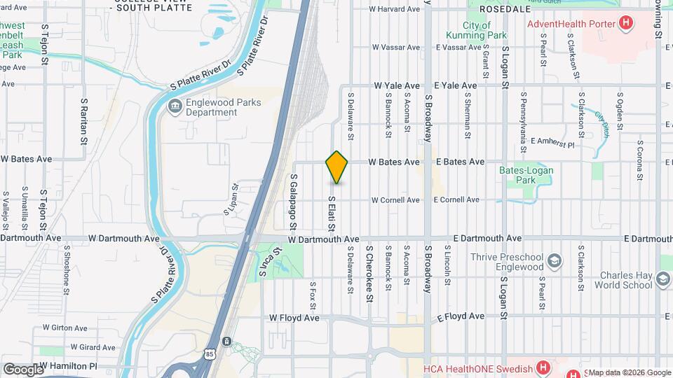 2970 S Elati St Map and Location Details