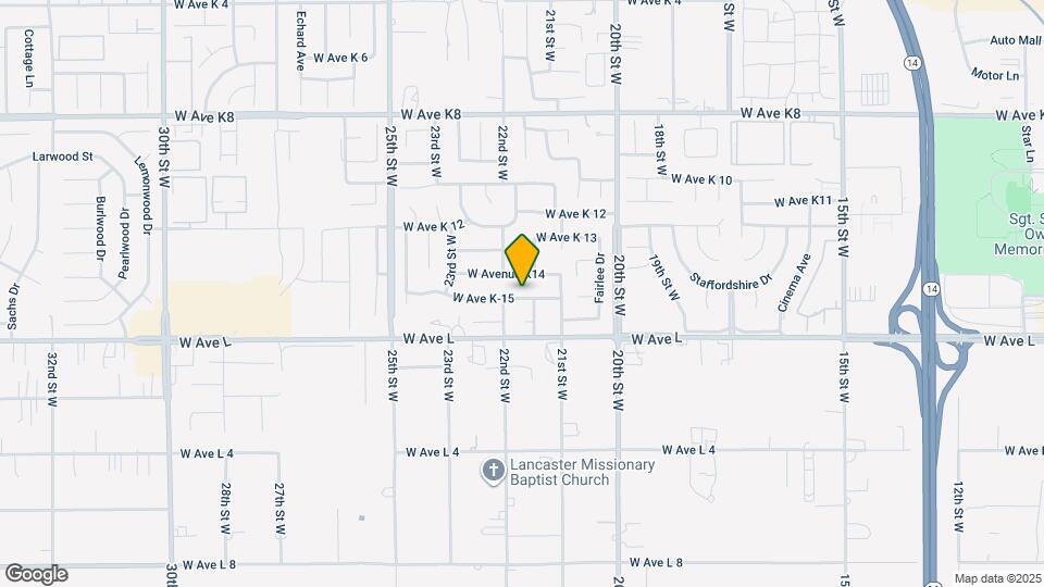 2143 W Avenue K15 Mapa y Detalles de la Ubicación