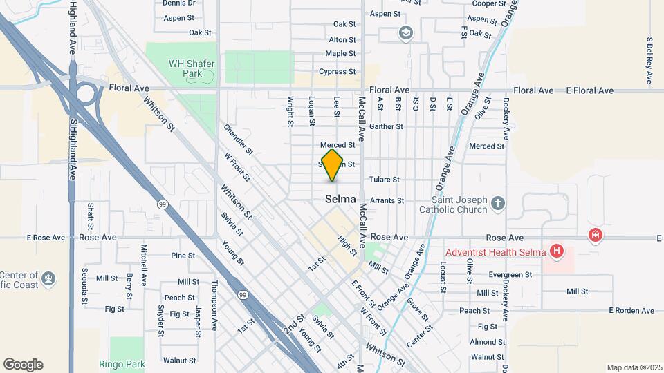 2111 Tulare St Map and Location Details
