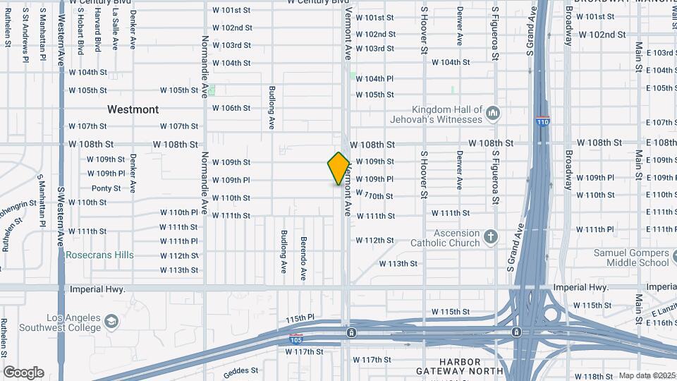 10967 S Vermont Ave Map and Location Details