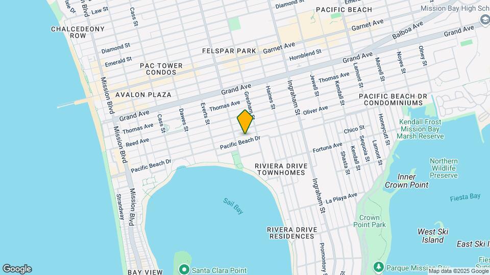 1338 Pacific Beach Drive Mapa y Detalles de la Ubicación