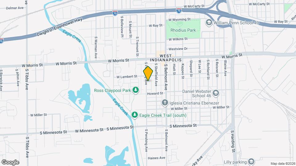 1329 S Pershing Ave Map and Location Details