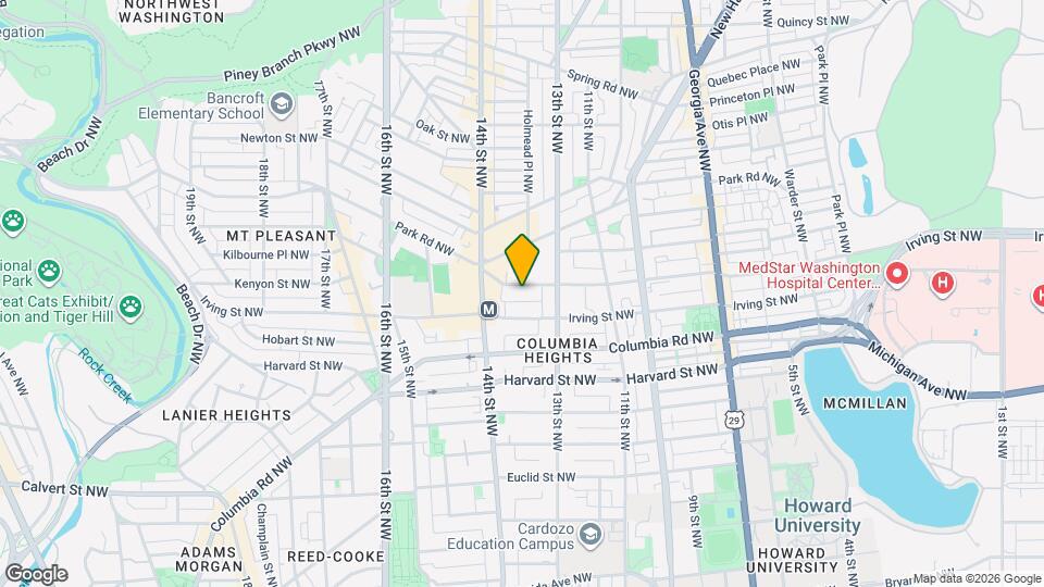 1350 Kenyon St NW Map and Location Details