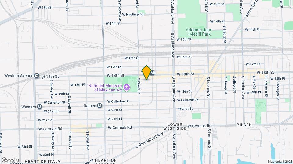 1734 W 18th Pl, Unit Pilsen 1734 W 18th Pl #2 Map and Location Details