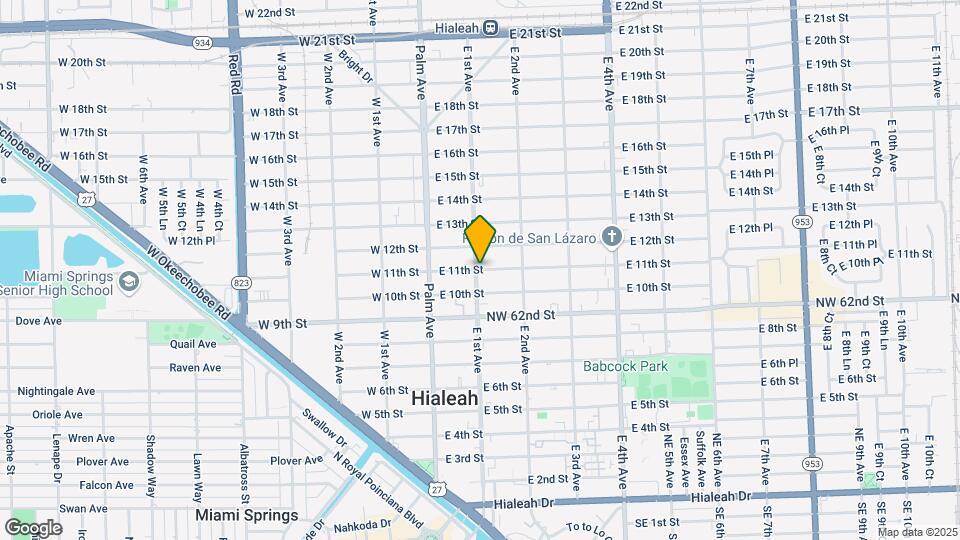 1099 E 1st Ave Map and Location Details