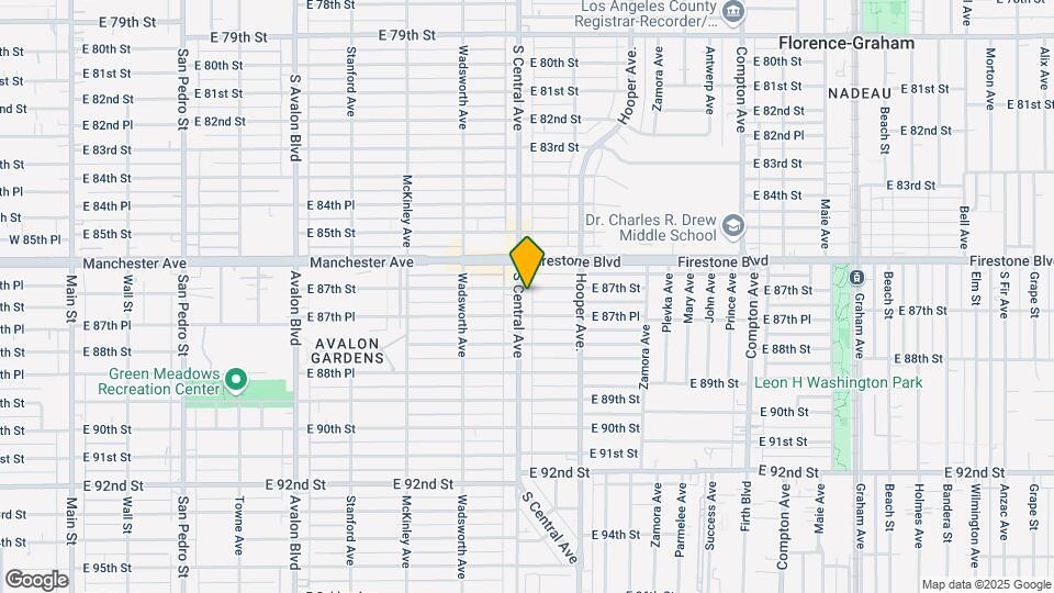 8704 S Central Ave Mapa y Detalles de la Ubicación