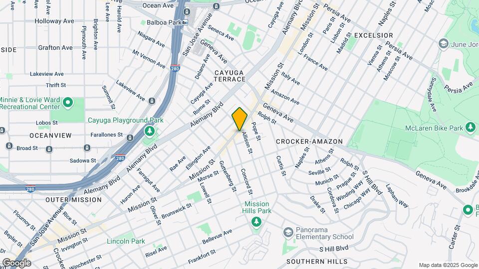 5315 Mission St, Unit A Map and Location Details