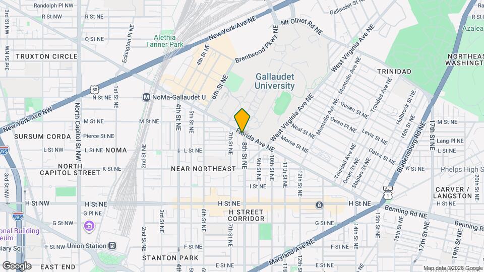 725 Florida Ave NE Mapa y Detalles de la Ubicación