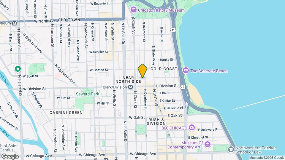 1216 N Dearborn St, Unit 1B Map and Location Details