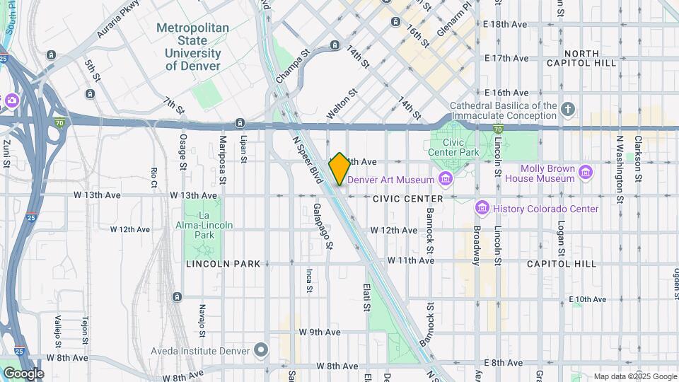 1301 Speer Blvd Map and Location Details