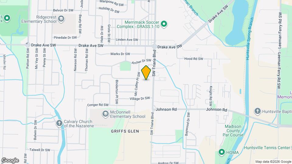 100 Test Single Family Map and Location Details