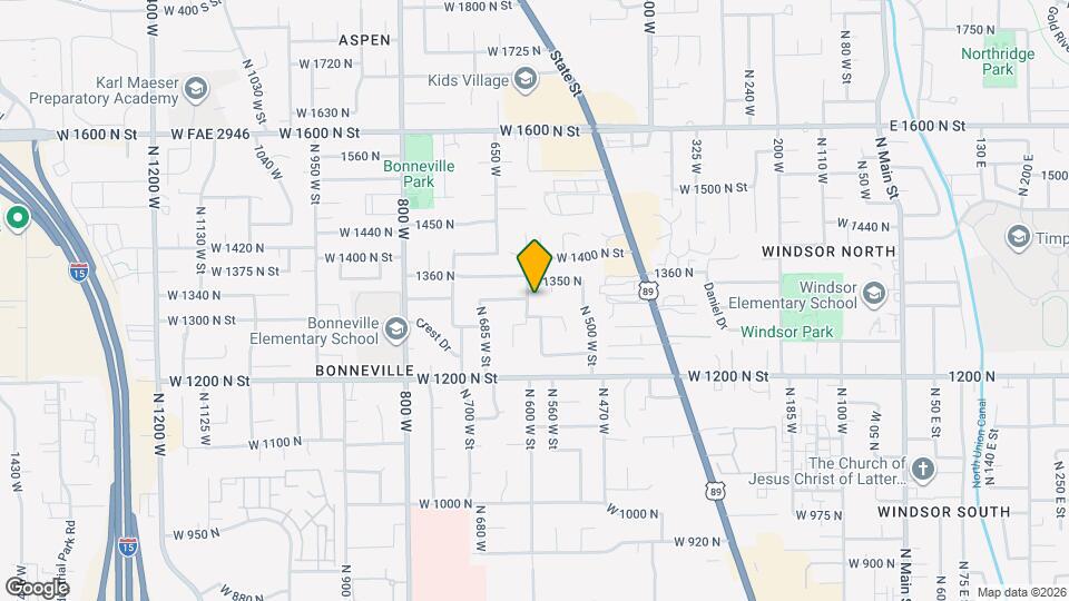 1320 N 600 W St Map and Location Details