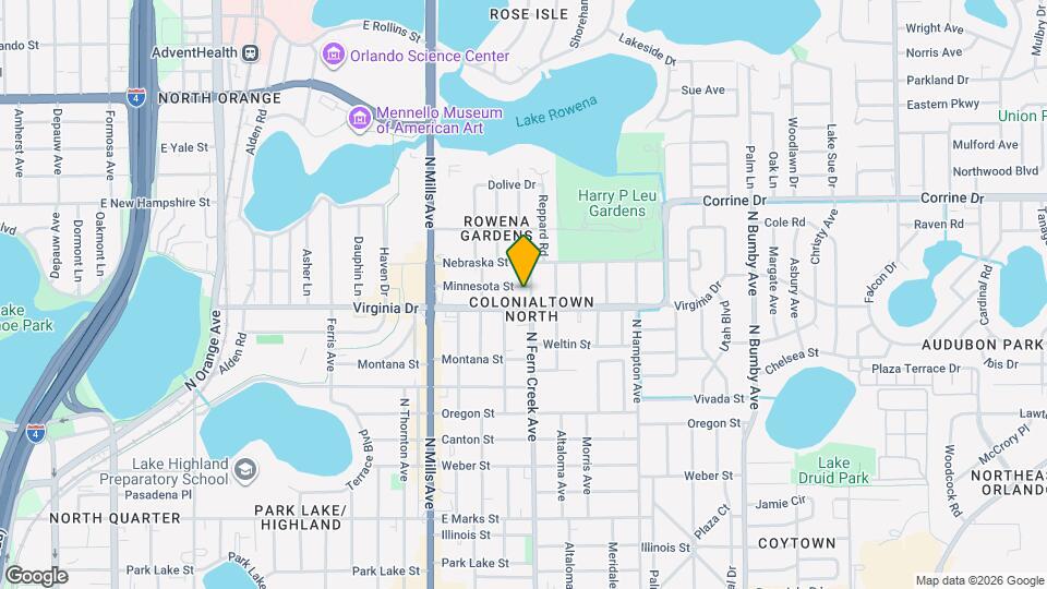 1410 N Fern Creek Ave Map and Location Details