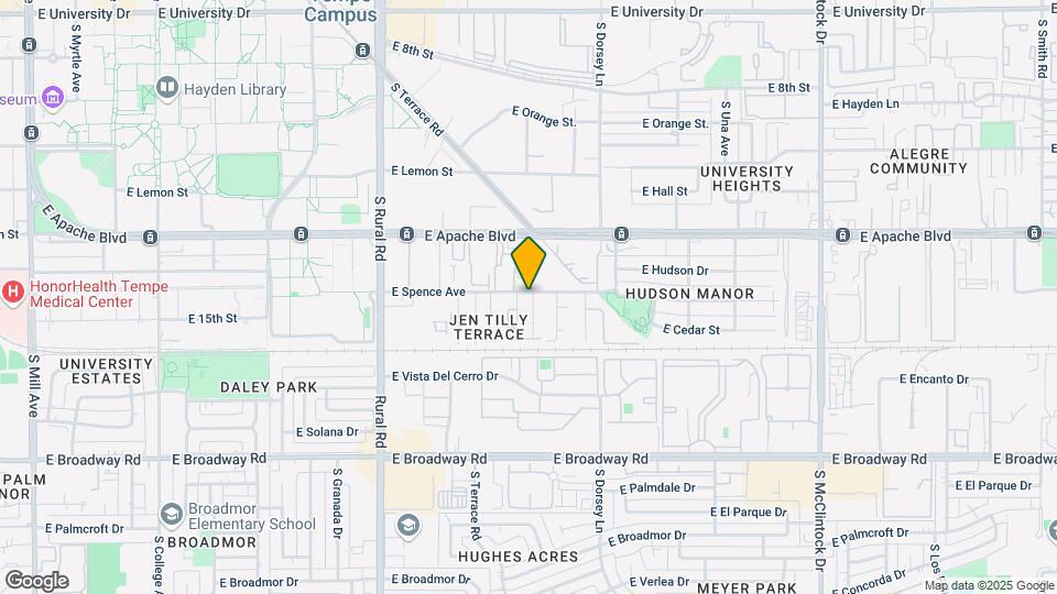 1402 S Newberry Ln Mapa y Detalles de la Ubicación