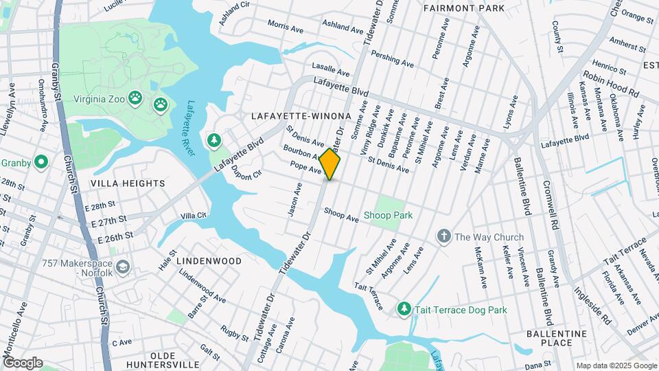 2834 Tidewater Dr, Unit 1 Map and Location Details