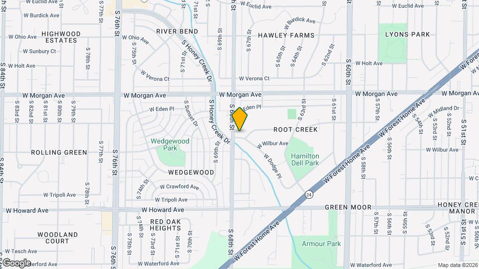 6718 W Warnimont Ave Map and Location Details
