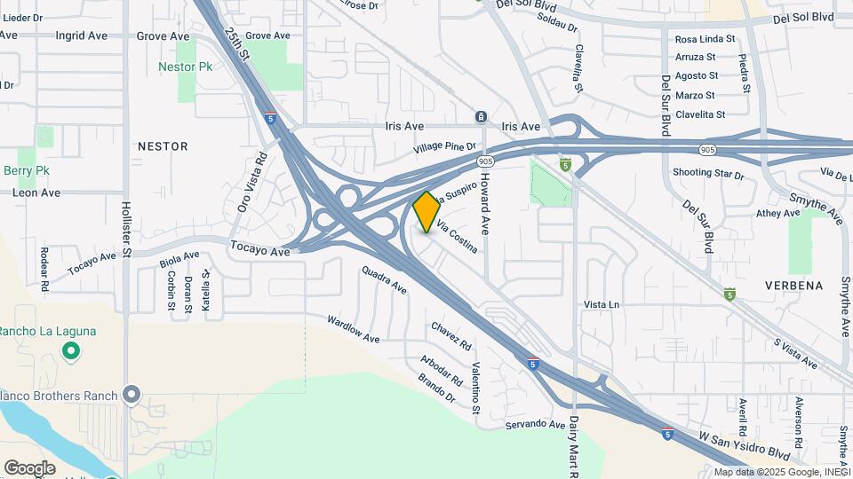 1352 W San Ysidro Blvd Map and Location Details