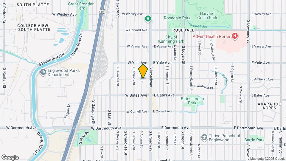 2800 S Acoma St Mapa y Detalles de la Ubicación