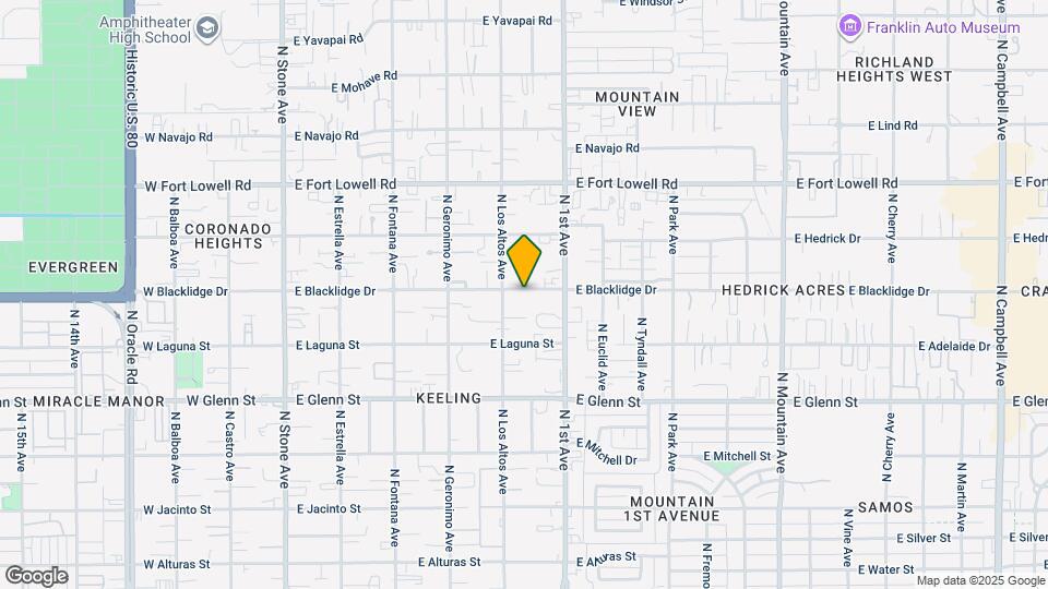 530 E Blacklidge Dr Map and Location Details