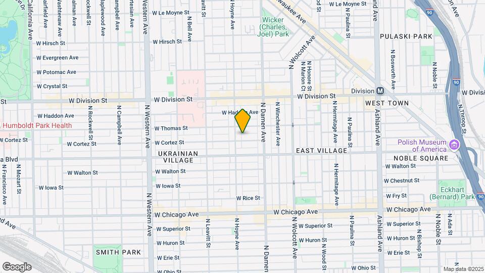 2046 W Cortez St, Unit 3rd Floor Map and Location Details