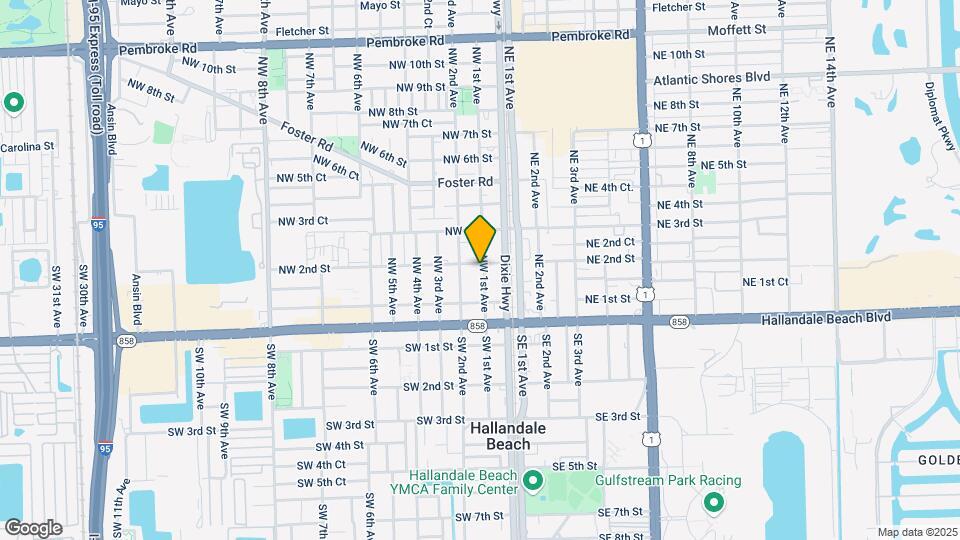 134 NE 1st St Map and Location Details
