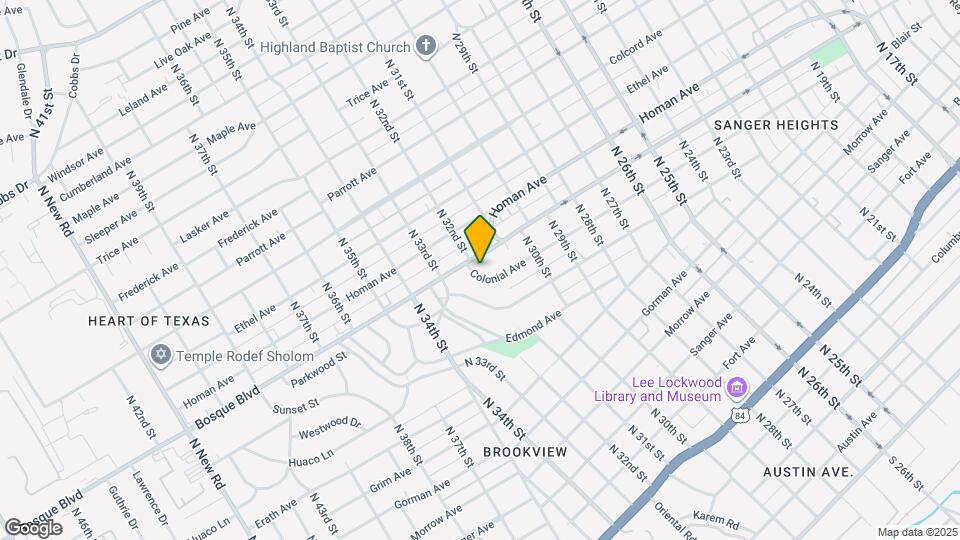 3121 Colonial Ave Map and Location Details